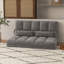 Canapé convertible, canapé-lit pliant, chaise longue d'invité avec 2 coussins, dossier et appui-tête réglables, gris foncé-690395132-690395106