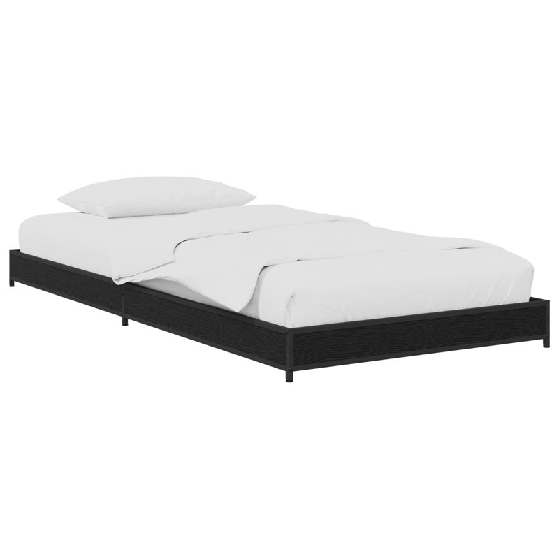 Bed Frame, Black Oak