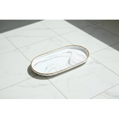 Vanity Tray - Non-Slip Marble Large