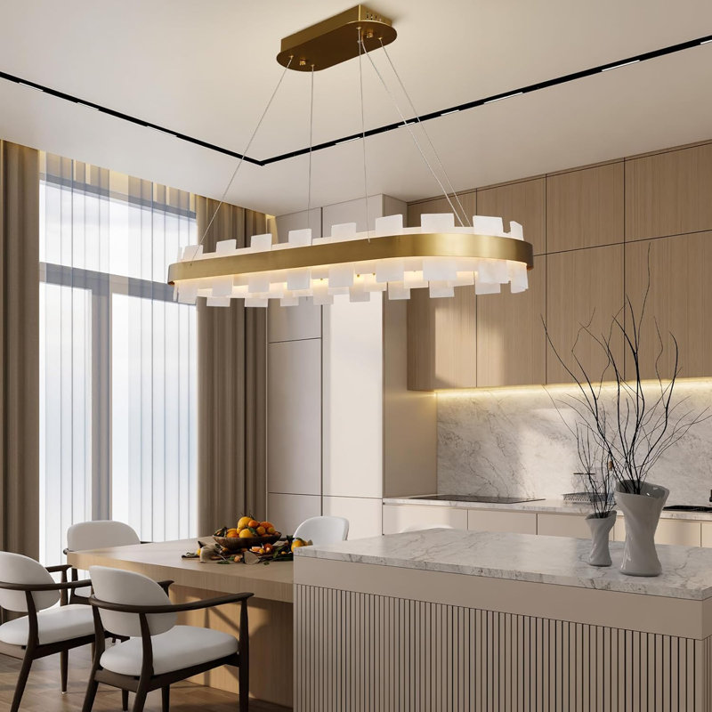 Luminaire de plafond moderne moderne en cuivre 37 po