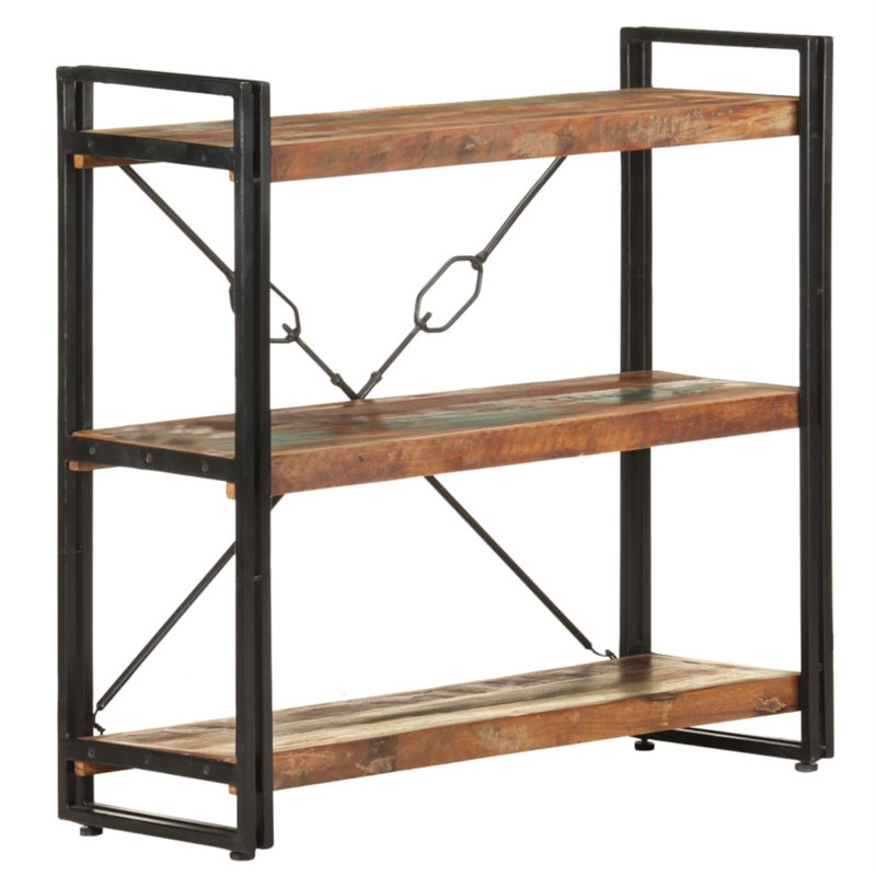 Bibliothèque en bois de manguier massif, Brun, (5 tablettes) H 70,9 po x l 15,4 po x P 11,8 po