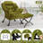 Lazy Chair With Folding Ottoman,Thick Padded Modern Accent Armchair,Upholstered Leisure Sofa Chair With Armrest,Reading Chair With Footstool For Bedroom,Living Room-1588520175