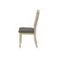 De 2 chaises de salle à manger transitionnelles, dossier rembourré gris, pieds en bois, tendance 2, gris antique, confortable pour la pièce