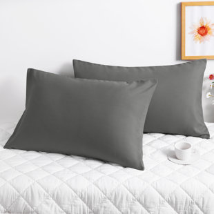Taies d'oreiller de lit, 1800 taies d'oreiller en microfibre brossée avec fermeture à enveloppe - NTBAY (Ensemble de 2)