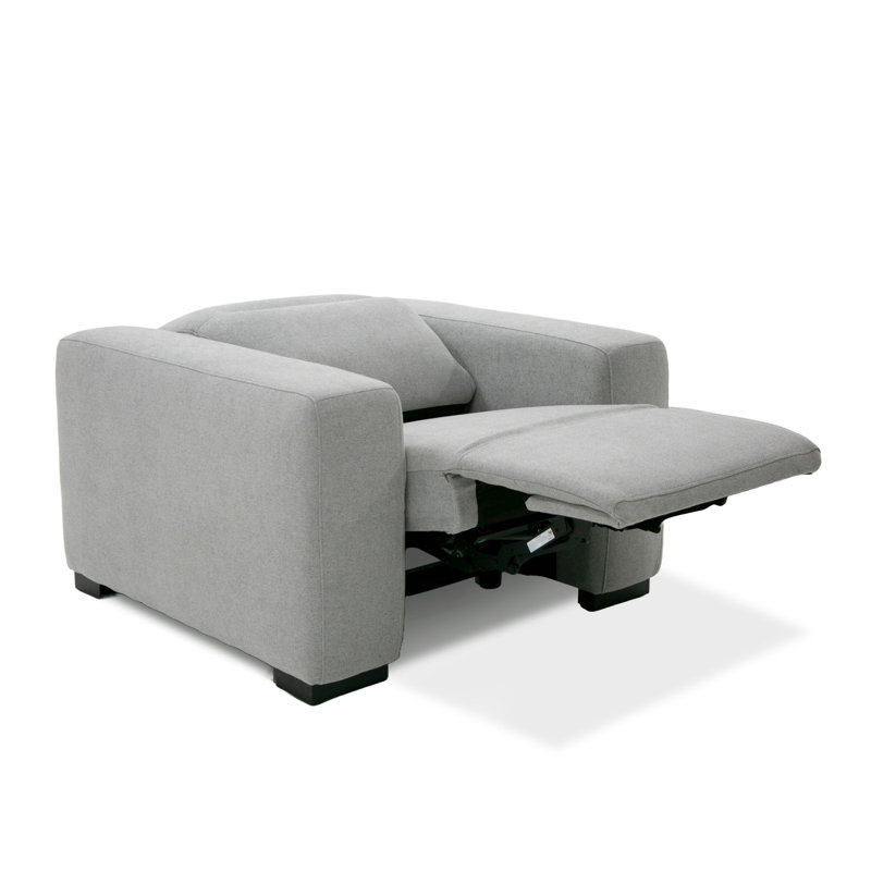 Fauteuil inclinable électrique Reno Tori, gris, pieds noirs à profil bas