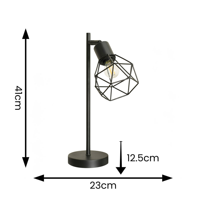 Reshia Metal Table Lamp, Black