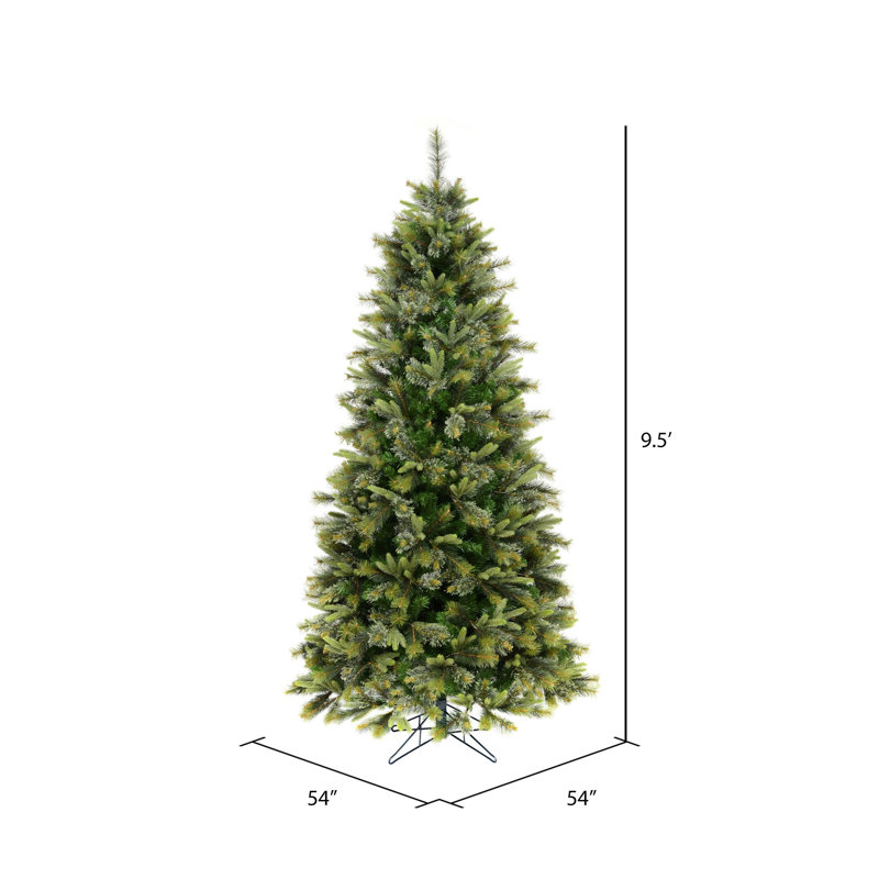 Cashmere 9.5' Green Artificial Christmas Tree, 9.5' H, Unlit