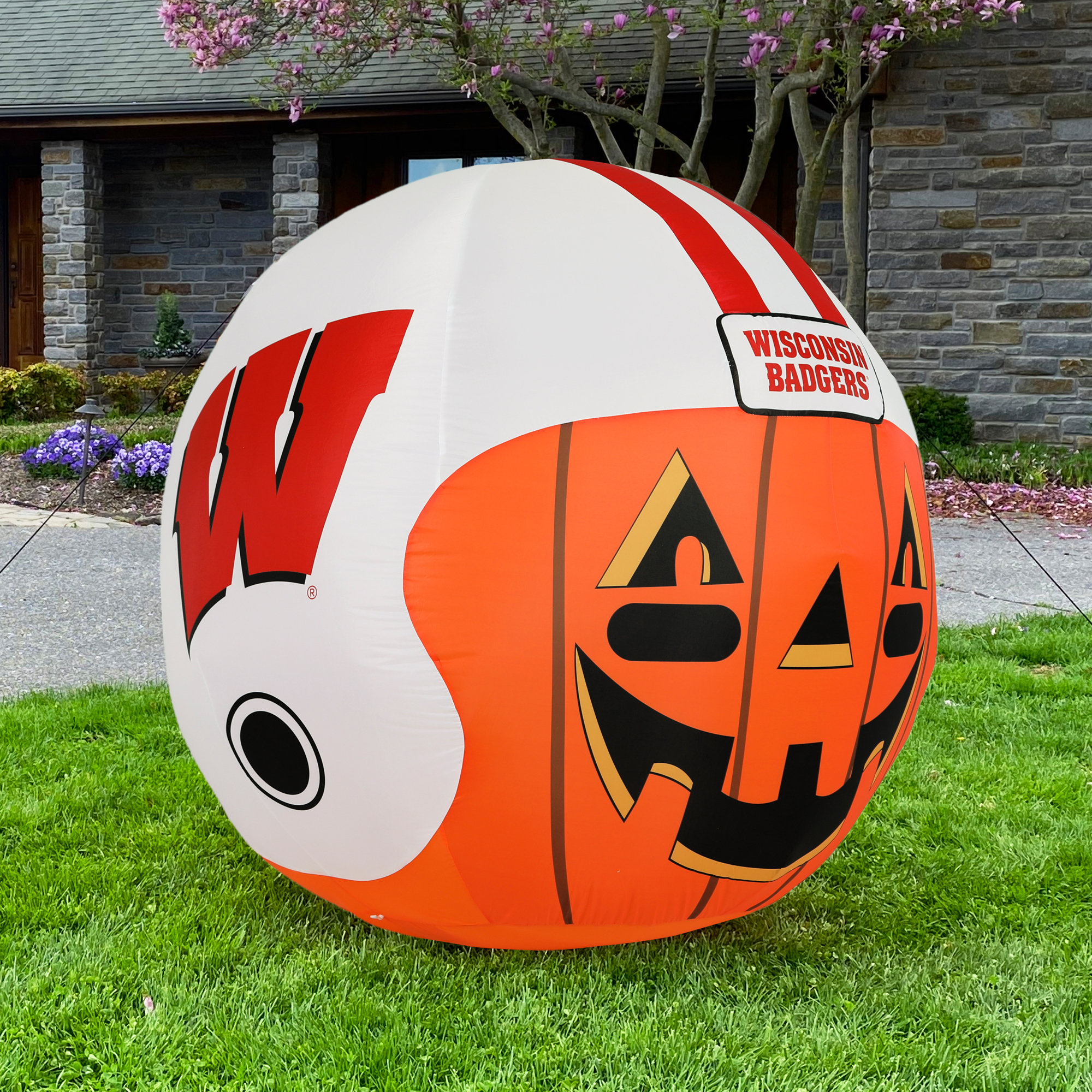 Sporticulture 4-ft Pre-Lit Chicago Bears Jack-o-lantern Inflatable