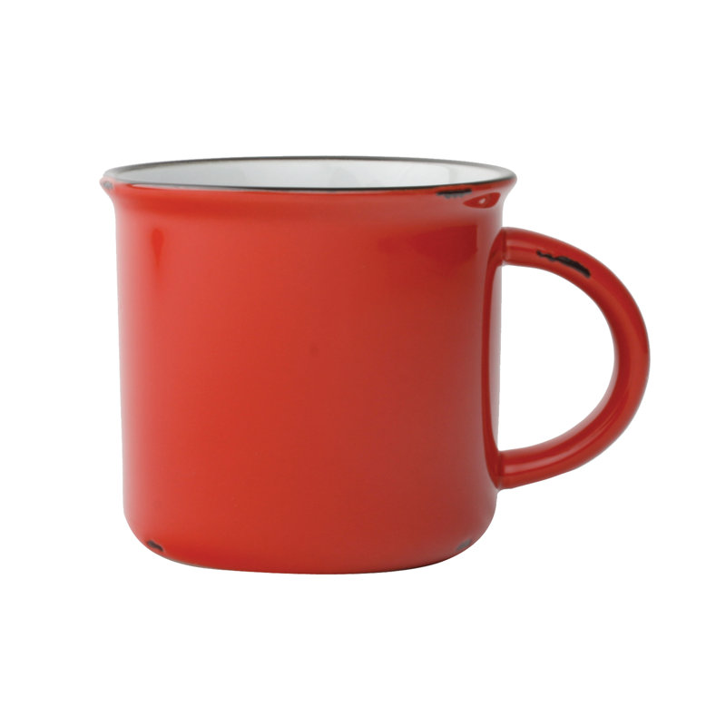 Tinware Stoneware Coffee Mug, Red
