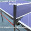 8Ft Mid-Size Table Tennis Table Foldable & Portable Ping Pong Table Set For Indoor Games With Net