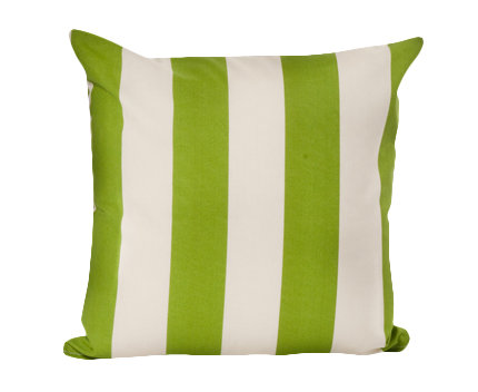Cabana Striped Outdoor Reversible Throw Pillow, Sage/Stark White
