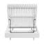 Chaise longue d'extérieur moderne en bois massif blanc acacia - Chaise longue inclinable réglable pour patio, terrasse, jardin, bord de piscine