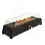 Foyer au propane de 28 po, foyer rectangulaire en acier de 50 000 BTU pour le balcon extérieur du salon - noir