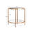 Anara 23'' W Faux Marble End Table with Mirrored Shelf