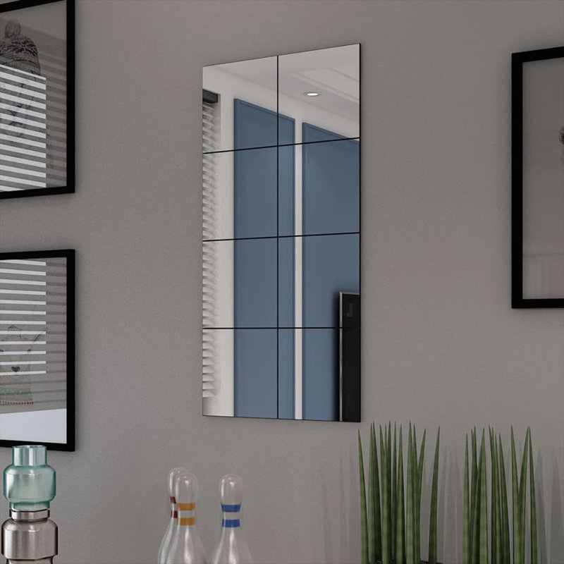 Mirror Tiles Sheets Wall Bathroom Mirror for Hallway Dressing Room, 8