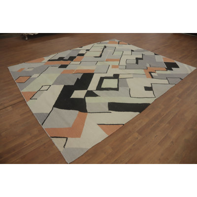 All-Over Geometric Kilim Oriental Area Rug 8x10