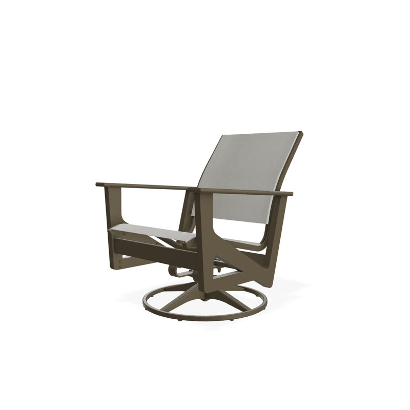 Wexler Outdoor Swivel Lounge Chair, Augustine Oyster, Beachwood