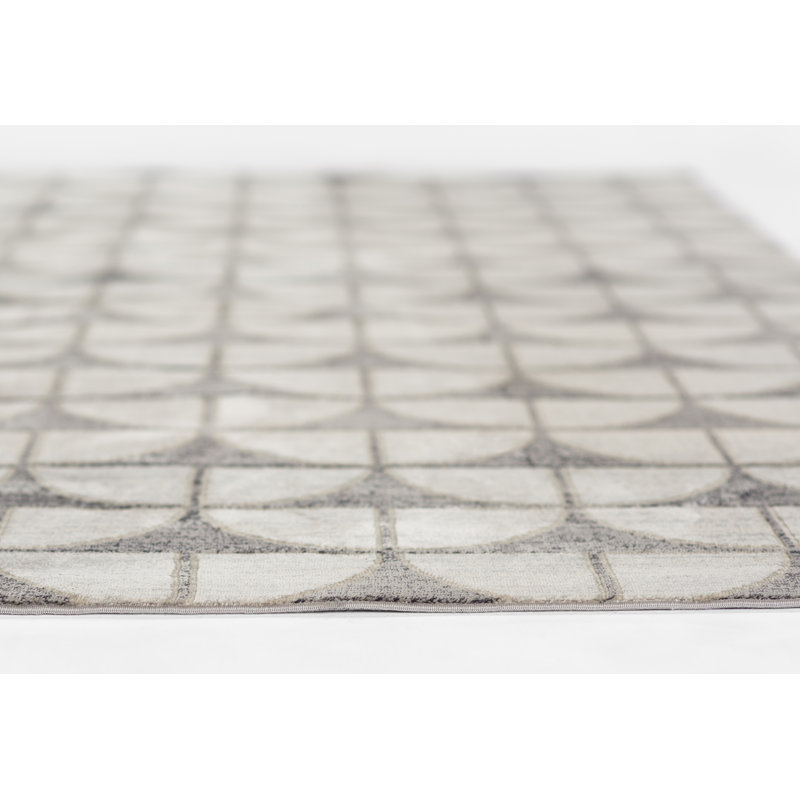 Orren Ellis Edition Polyester Charcoal Area Rug 2''2" X 7''7" Runner, Rectangle 5'1" x 7'7"