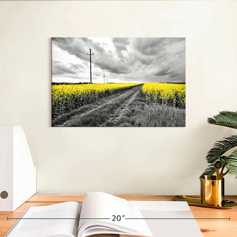 Champ de fleurs jaunes Alvord Pop, H 8 po x l 12 po