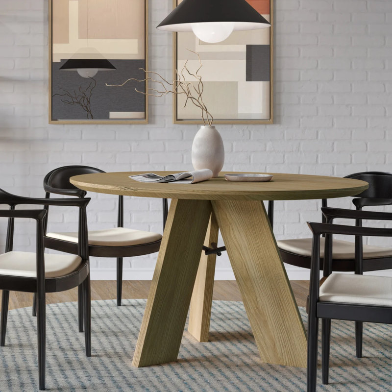 Table de salle à manger Cascais, H 30 po x L 48 po x l 48 po, Chêne blond