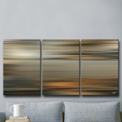 «Blur Stripes LXI», impression sur toile tendue 3 pièces