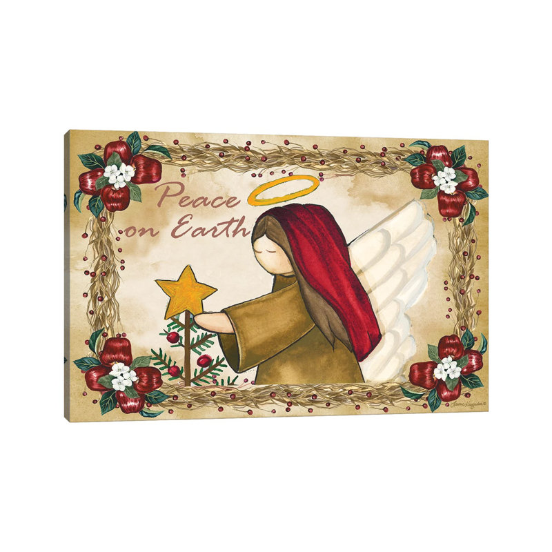 Peace on Earth 1 Piece Wrapped Canvas Painting, 20.32 cm H x 30.48 cm W