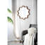 Miroir d'appoint 31 "x 30" en bois avec cadre unique, miroir mural pour le hall d'entrée de la chambre à coucher du salon