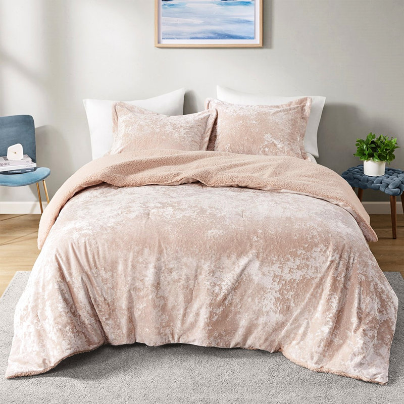 Édredon de luxe pour lit simple / simple TG - literie en velours chaud et froissé doux