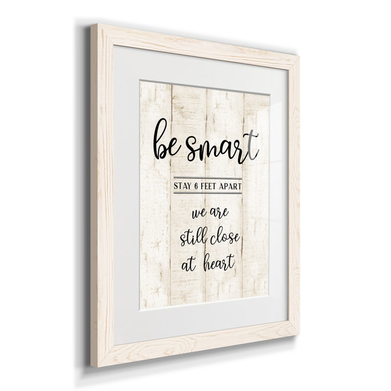 " Be Smart ", White, 20" H x 17" W x 1.5" D