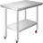 Stainless Steel Work Table 30 x 24 x 33 Inch, 700 LBS Load Capacity with 4 Wheels, 3 Adjustable Height Levels-62288014