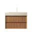 Meuble-lavabo 30 po, armoire de rangement flottante rayée en contreplaqué avec 2 tiroirs, plateau en pierre frittée à motif travertin avec vasque encastrée en céramique-689544242-689544244