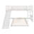 Twin Over Bunk Bed In White, Equipped With Slide And Reversible , Solid Pine Frame Material, Space - Saving For Bedrooms, Gray Style Decoration, 18 Support Slats White Built Side Installable