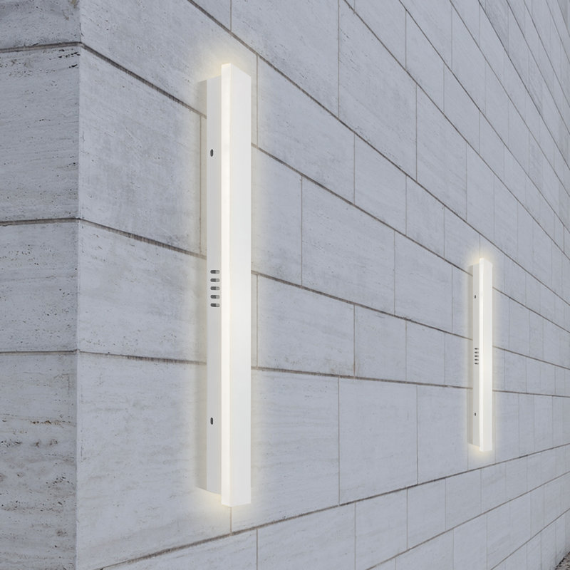 Outdoor LED Linear Wall Sconce – Modern Design, Water-Resistant, Energy-Saving with 3000K Warm White Light, Easy Installation – Ideal for Home Exterior, Balcony, Living Room, Hotels