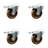4 Inch High Temp Phenolic Swivel Bolt Hole Caster Set with Total Lock Brake SCC