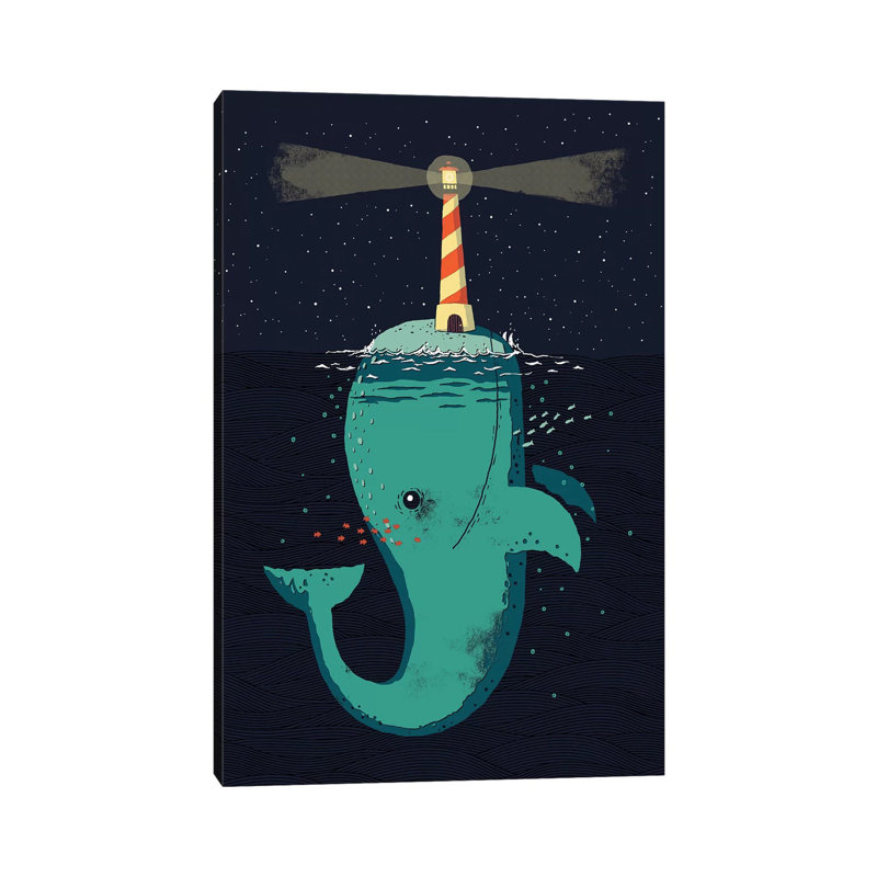 King Of The Narwhals by Michael Buxton - Wrapped Canvas Print