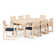 Sehrish 8 - Person Wood Patio Dining Set with Rectangular Table , Sunbrella® Cushions Included