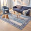 Tapis bleu marine abstrait moderne en polyester lavable Harbor-717612744