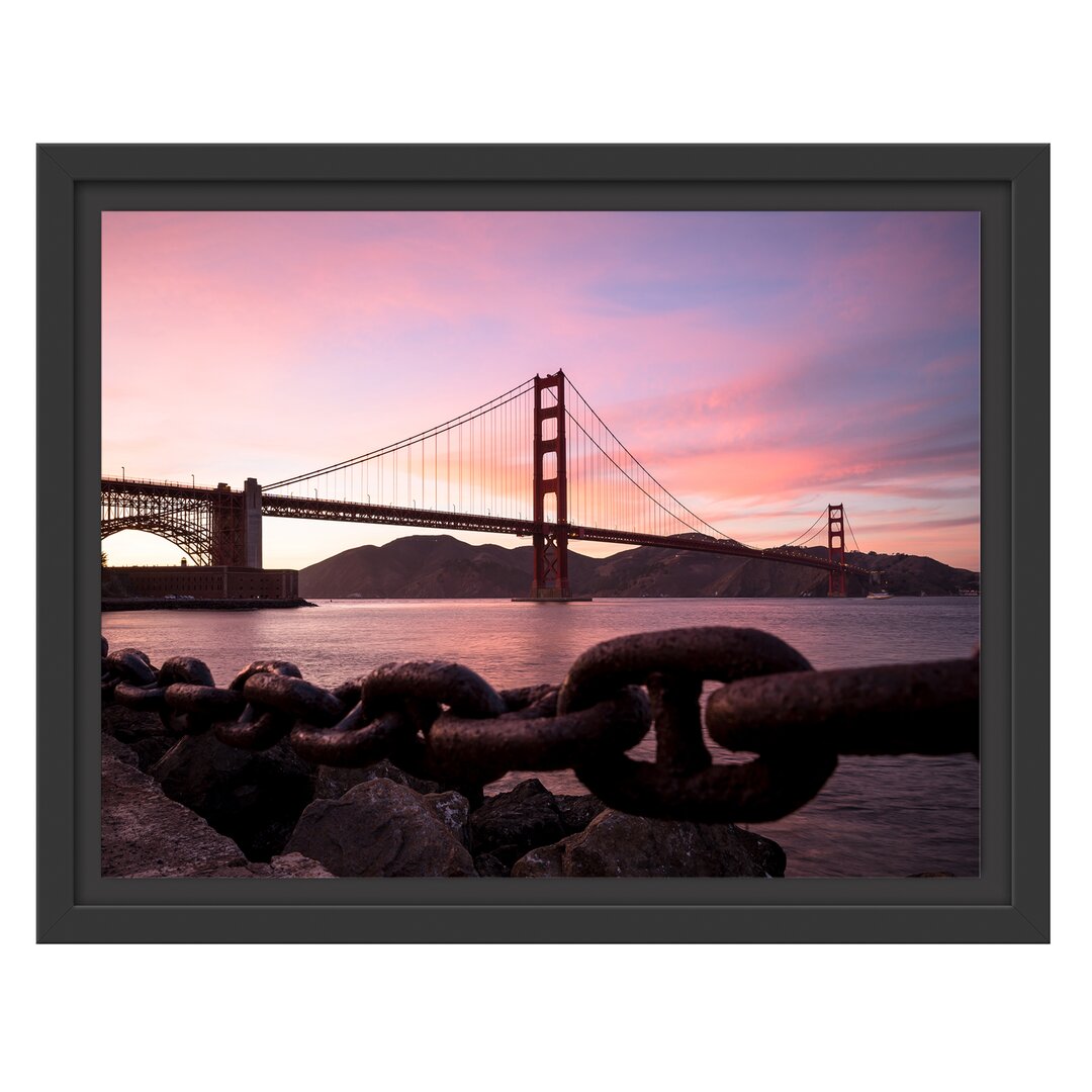 Gerahmtes Wandbild Golden Gate Bridge