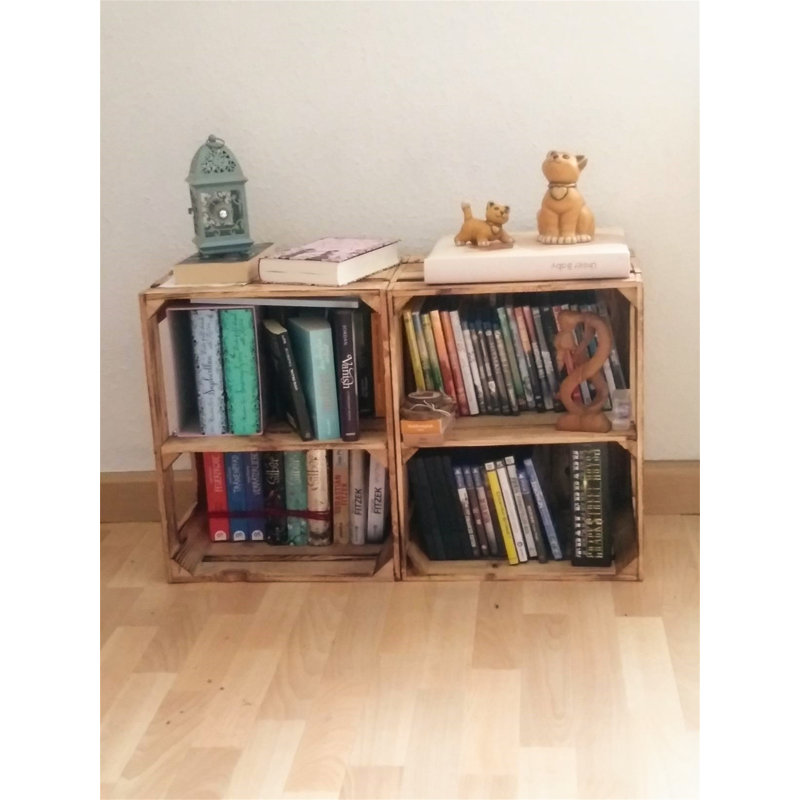 4 Pair Stackable Solid Wood Shoe Rack