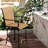 2pcs Balcony Bar Stools, 360° Swivel Armrest Chairs With High Mesh Fabric, Steel Frame For Poolside, Backyard, Tan Color Poolside Stools , , Fabric & Patio, Balcony, Backyard