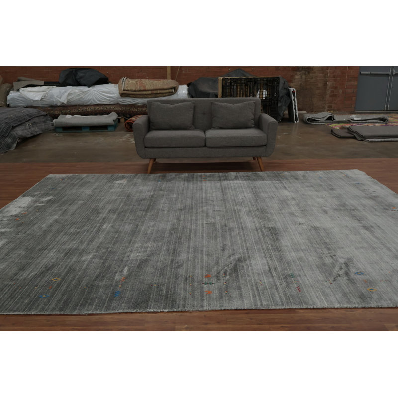 Tapis polyvalent de style Gabbeh 9 x 12 idéal pour les intérieurs contemporains