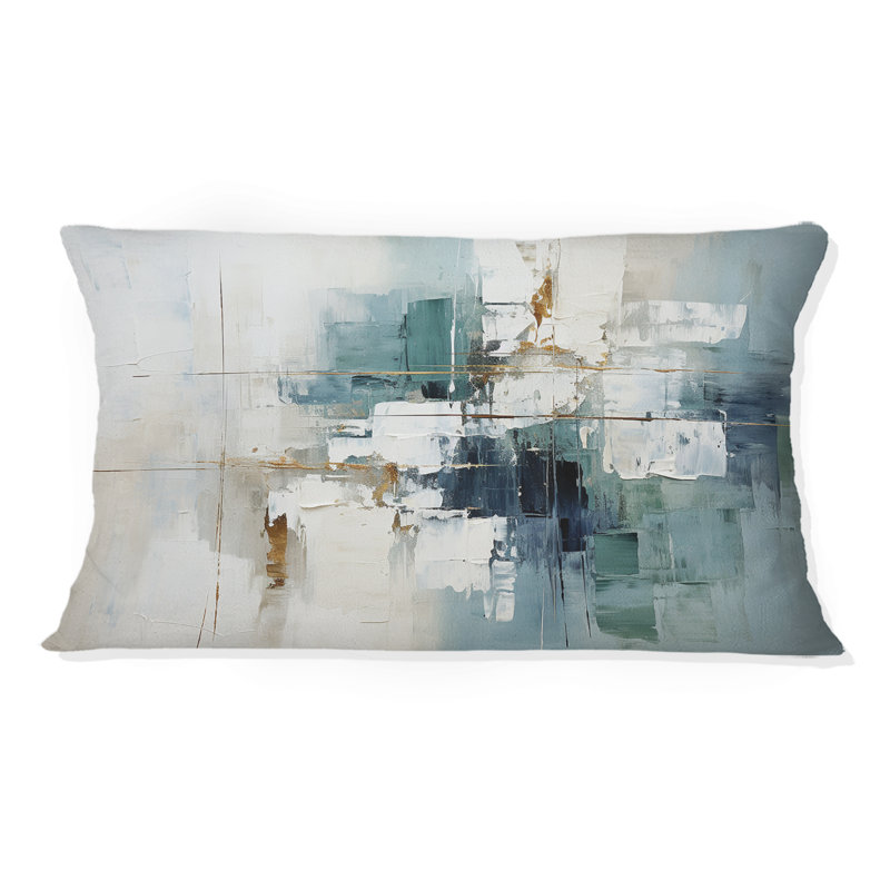 Subtle Serenity I - Abstract Collages Printed Throw Pillow