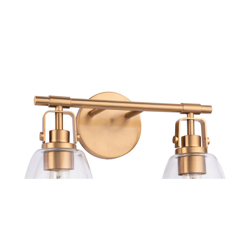Greyling Modern Farmhouse 2-Light Vanity Light, Gold