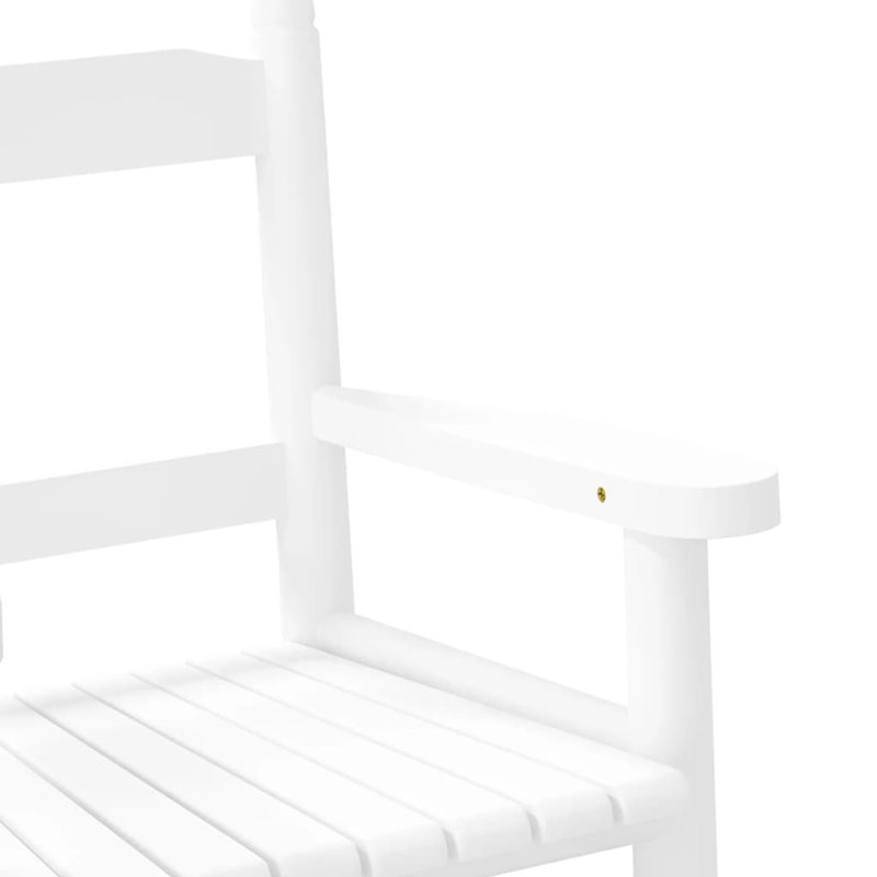 Achaia Solid Wood Rocking Chair, White