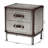 Jonisha Baxton Studio Heaton Vintage Weathered White Canvas 4-Drawer Storage Bench