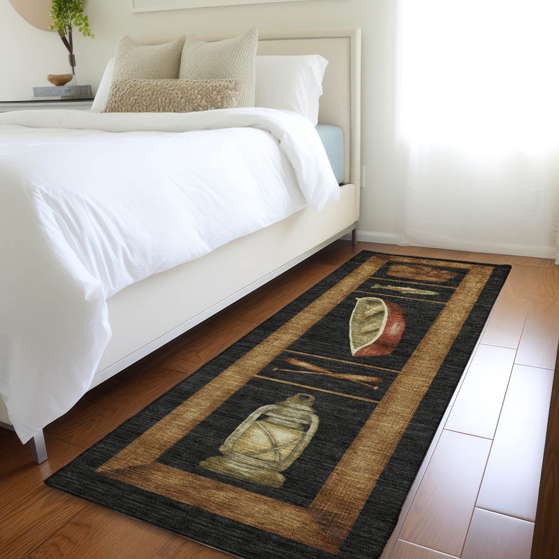 Premium Machine Washable Markhi AMF144 Midnight Rug, Runner 2'3" x 7'6"