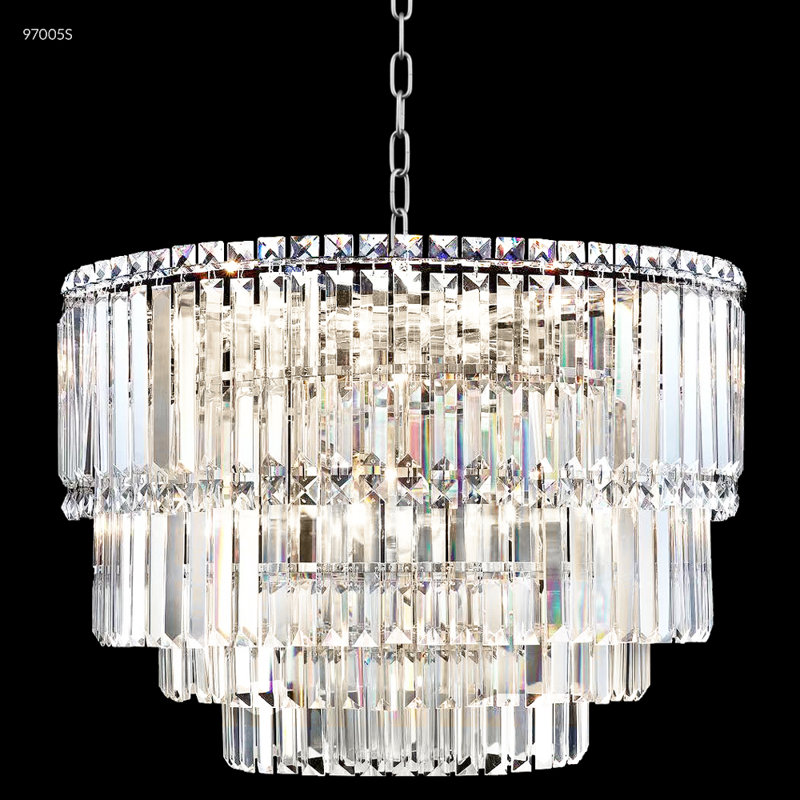 Contemporary Europa 11 - Light Chandelier, Clear