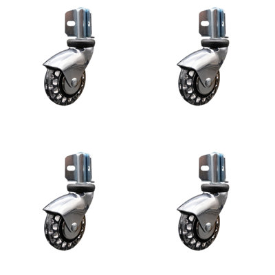 Bright Chrome Polyurethane Caster