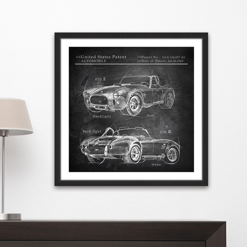 « 1965 shelby cobra »-cadre photo, impression sur papier, H 12 po x l 12 po x P 1,5 po