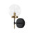 1-Light Wallchiere Clear Glass Wall Sconce